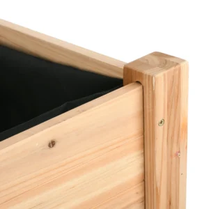 Expert Gardener 2ft high Natural Wood Small Elevated Garden Bed