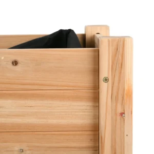 Expert Gardener 2ft high Natural Wood Small Elevated Garden Bed